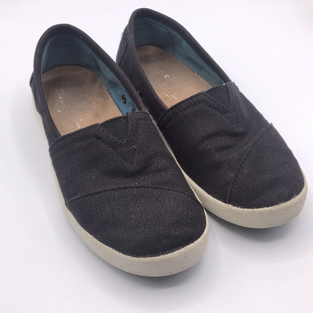 Black Coated Canvas Women's Avalon Slip-Ons
